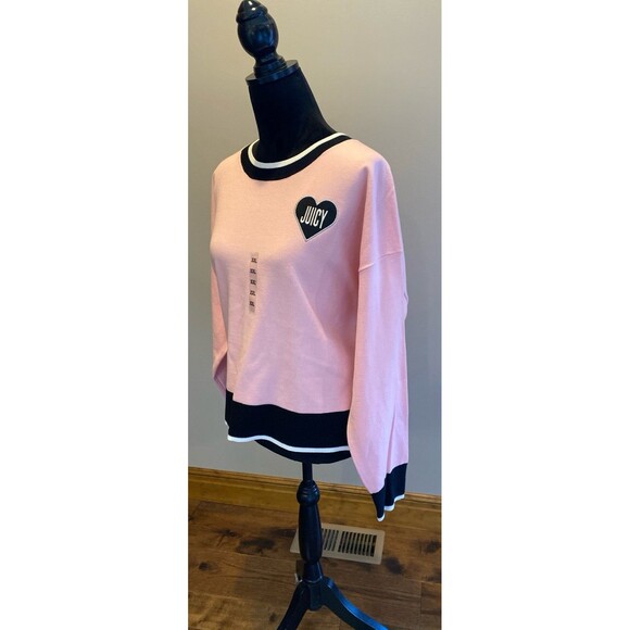 NEW Juicy Couture Sweater Size XXL 2X
Cropped Pullover Crewneck Pale Soft
Pink - Picture 3 of 12